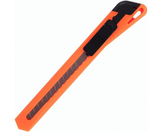 Нож 9 мм, фиксатор, цвет корпуса ассорти, упаковка с европодвесом, BRAUBERG 230914 – изображение 2