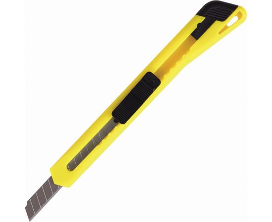 Нож 9 мм, фиксатор, цвет корпуса ассорти, упаковка с европодвесом, BRAUBERG 230914 – изображение 10