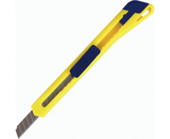 Нож 9 мм, фиксатор, цвет корпуса ассорти, упаковка с европодвесом, BRAUBERG 230914 – изображение 9