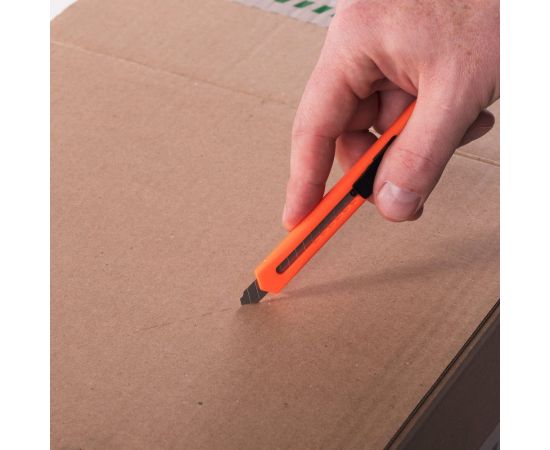 Нож 9 мм, фиксатор, цвет корпуса ассорти, упаковка с европодвесом, BRAUBERG 230914 – изображение 8