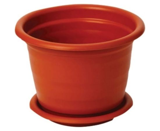 Кашпо с поддоном Осколпласт 460 мм, терракотовое 460-09 