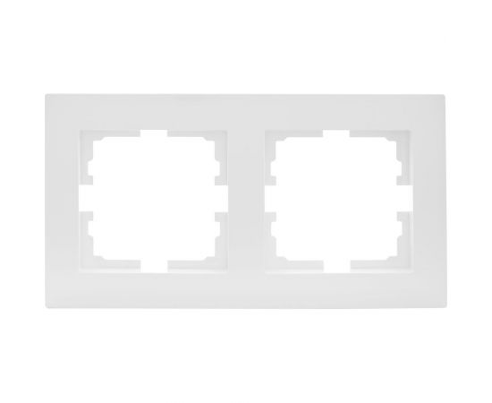 2-ая горизонтальная рамка Lezard VESNA без вставки, белая 742-0200-147 