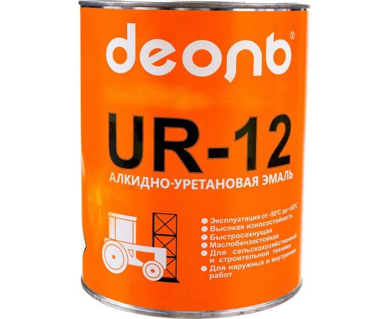 Быстросохнущая автоспецэмаль ДЕОЛЬ UR-12 белая, глянцевая UR12W3 