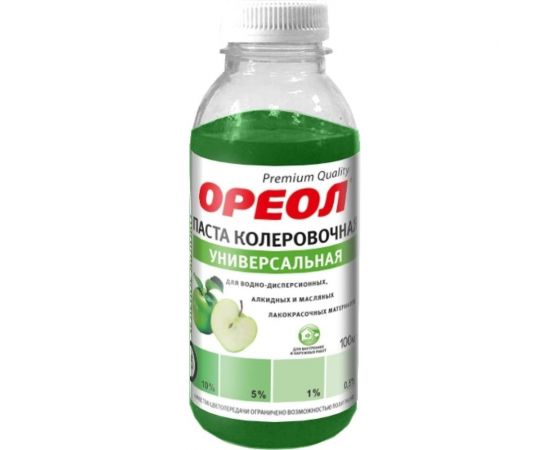 Универсальная колеровочная паста ОРЕОЛ зеленое яблоко (25), 100 мл 4769 
