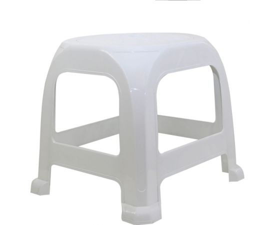 Табурет Росспласт Симпатия маленький, белый, высота 30 см 529578 
