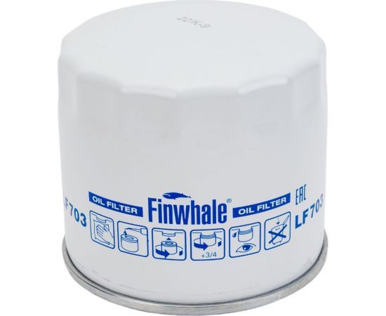 Фильтр масляный бензин широкая применяемость Hyundai Kia Honda Mitsubishi Subaru FINWHALE LF703 