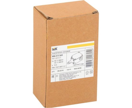 Концевой выключатель IEK ВПК-2111-БУ2, толкатель с роликом, IP65 KV-1-2111-1 – изображение 2