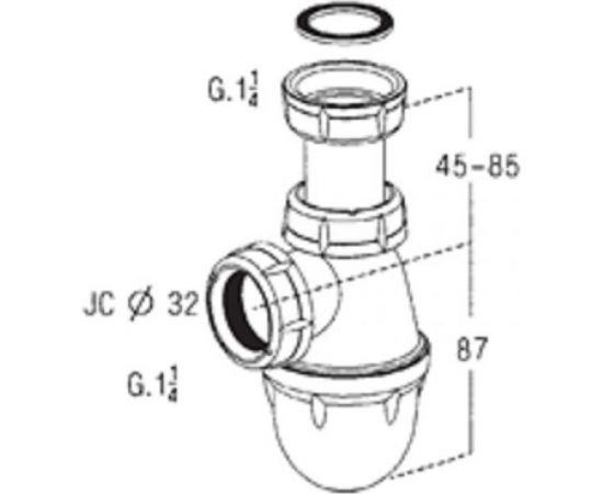 Сифон клапан SAS L211D 3389700082439 – изображение 2