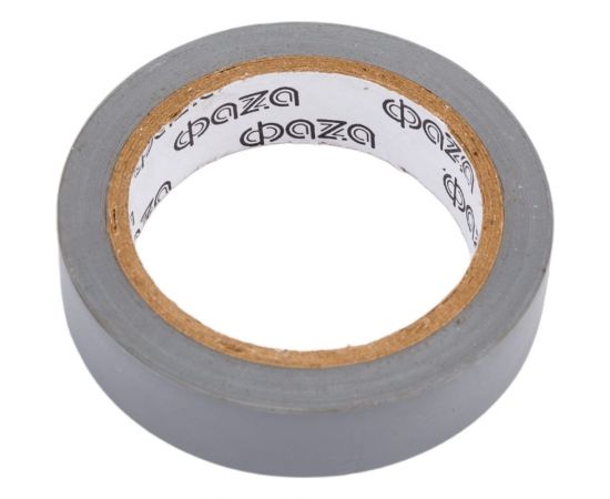 Изолента ФАZА ПВХ 15 мм х 10 м, серая 5013216 – изображение 2
