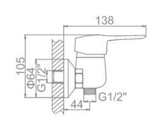 Смеситель для душа LEDEME L2028 808456 – изображение 2