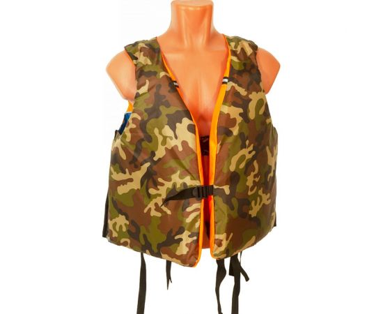 Спасательный жилет КОВЧЕГ Тритон, р. 3XL-4XL/56-58, до 130 кг, оранжево-красный/камуфляж 725301019 – изображение 9