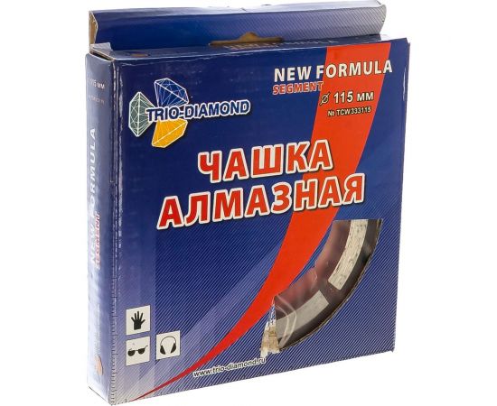Чашка алмазная сегментная двухрядная (115х22.2 мм) Trio-Diamond 333115 – изображение 2