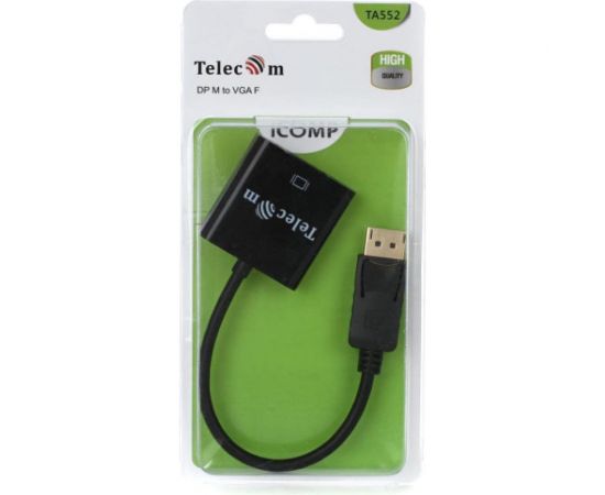 Кабель-переходник Telecom DisplayPort - VGA-F, 0,2m TA552 – изображение 3
