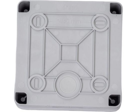 Распределительная двухкомпонентная коробка RUVinil открытой проводки 100x100x50мм, 7 вводов, IP65, серый 67250 – изображение 4