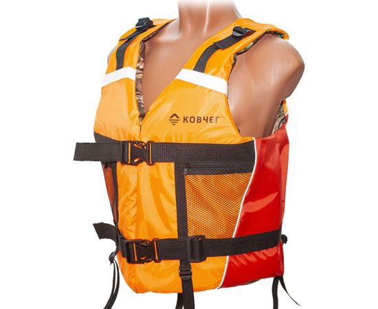 Спасательный жилет КОВЧЕГ Тритон, р. 3XL-4XL/56-58, до 130 кг, оранжево-красный/камуфляж 725301019 – изображение 6