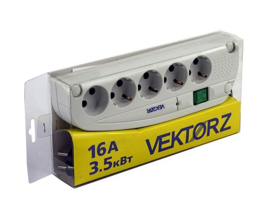 Сетевой фильтр Vektor Z NEW 3.5 кВт светло-серый 1.8-2м 15581 – изображение 3