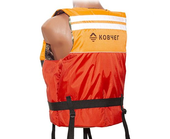 Спасательный жилет КОВЧЕГ Тритон, р. 3XL-4XL/56-58, до 130 кг, оранжево-красный/камуфляж 725301019 – изображение 5