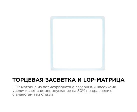 Накладная светодиодная панель Apeyron 170х170 мм, 20Вт, 1600Лм 06-68 – изображение 12