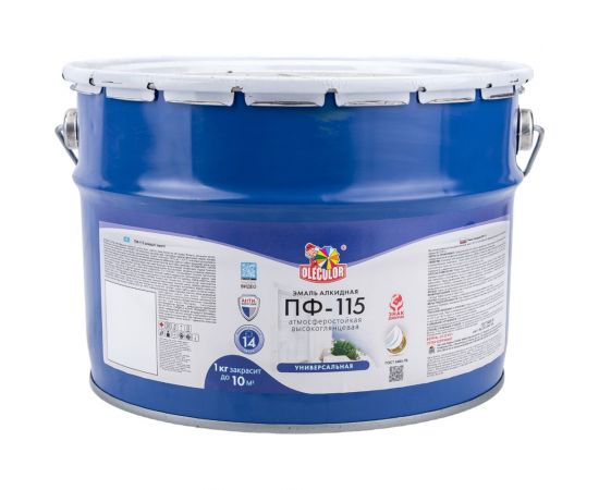 Эмаль OLECOLOR ПФ-115 желтый, 10 кг 4300005174 