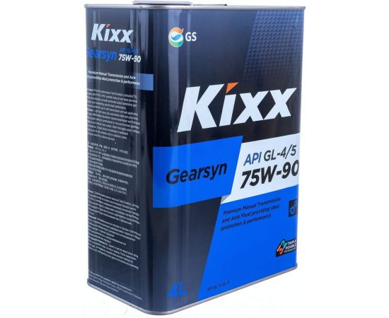 Трансмиссионное масло KIXX Gearsyn GL-4/5, 75W90, синтетическое, 4 л L296344TE1 