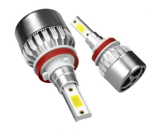 Светодиодные лампы LED для авто LEDZILLA C6 H8 H9 H11 18Вт 12В лампочки для автомобилей в фары комплект 2шт C6-H11 