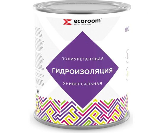 Полиуретановая универсальная гидроизоляция ECOROOM HYDRONEED серая, 1 кг 443-1-1 