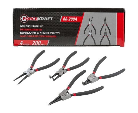 Набор съемников стопорных колец Forcekraft 4пр. (l-200мм), на полотне fk-68-200a 2473 – изображение 2