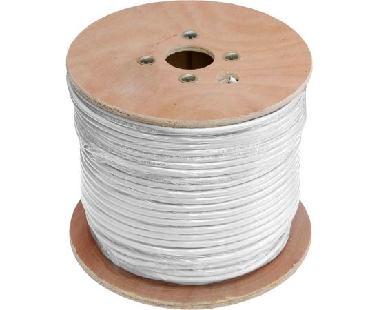 Коаксиальный кабель NETLAN RG-6, одножильный, CCS, PVC, белый, 100м UEC-C2-32123A-WT-1 – изображение 2