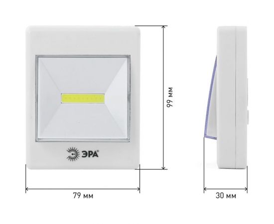 Фонарь-пушлайт-кликер ЭРА SB-606 COB, 3xAAA, скотч, блистер Б0033747 – изображение 4