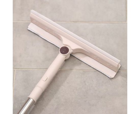 Окномойка Доляна с насадкой из микрофибры, фиксатор, стальная ручка, сгон силикон, 28х6х115 см 5635367 – изображение 2