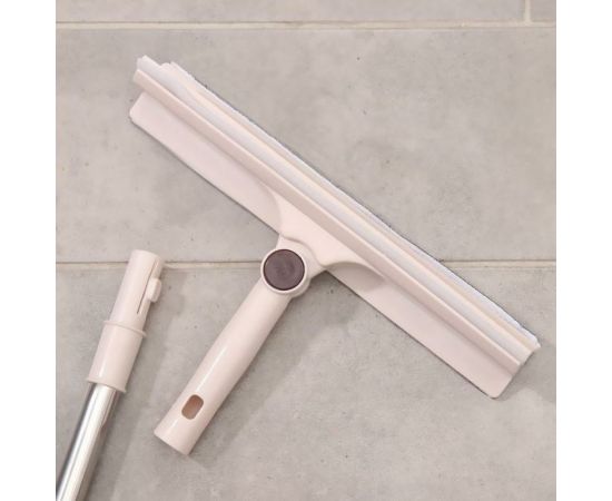 Окномойка Доляна с насадкой из микрофибры, фиксатор, стальная ручка, сгон силикон, 28х6х115 см 5635367 – изображение 8