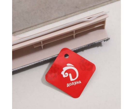 Окномойка Доляна с насадкой из микрофибры, фиксатор, стальная ручка, сгон силикон, 28х6х115 см 5635367 – изображение 7