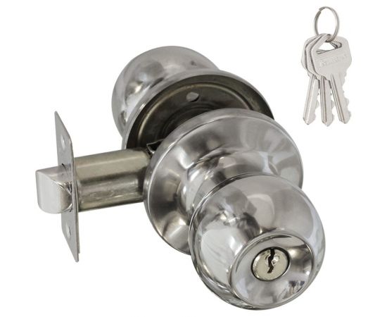 Межкомнатная защелка ISPARUS ISP ЗШ-01 хром, ключ/фикс. 16791 