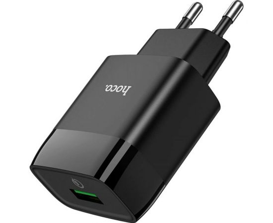 Зарядное устройство Hoco C72Q Glorious QC3.0 один USB порт, черный 801018 