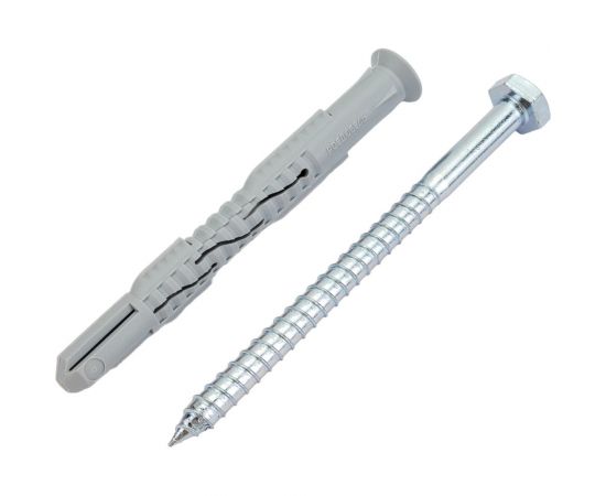 Фасадный дюбель КРЕП-КОМП НЕЙЛОН, шуруп под ключ KENNER Profi 10х100 50шт фдкп10100 