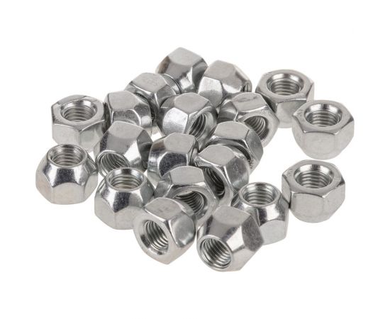 Гайка конус M12x1.50, открытая 16 мм, ключ 21 мм, цинк 029, 20 шт SKYWAY S10602029 