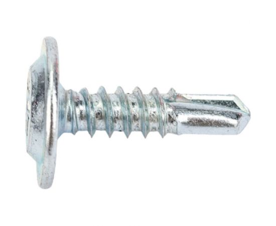 Саморез с прессшайбой HIMTEX для листов металла до 5 мм, с усил. св., PH2, 4,2х16, 1000 шт. 4216МSD 