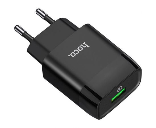 Зарядное устройство Hoco C72Q Glorious QC3.0 один USB порт, черный 801018 – изображение 4