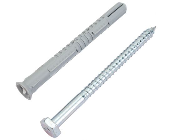 Фасадный дюбель КРЕП-КОМП НЕЙЛОН, шуруп под ключ KENNER Profi 10х100 50шт фдкп10100 – изображение 3