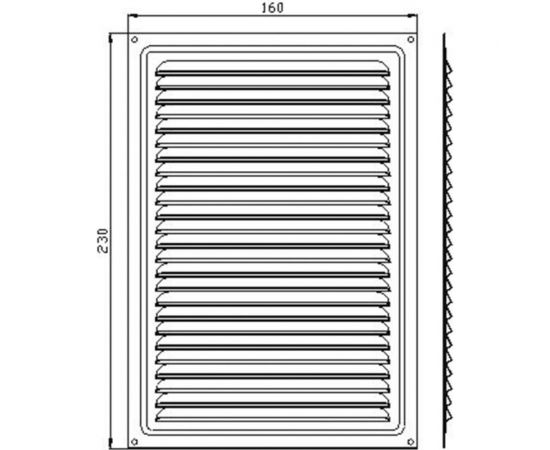 Решетка вентиляционная белая 160x230 мм Скобис Т803 – изображение 4
