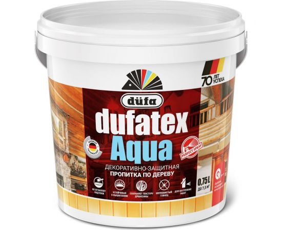 Пропитка Dufa TEX-AQUA палисандр, 0.75 л Н0000003526 – изображение 4