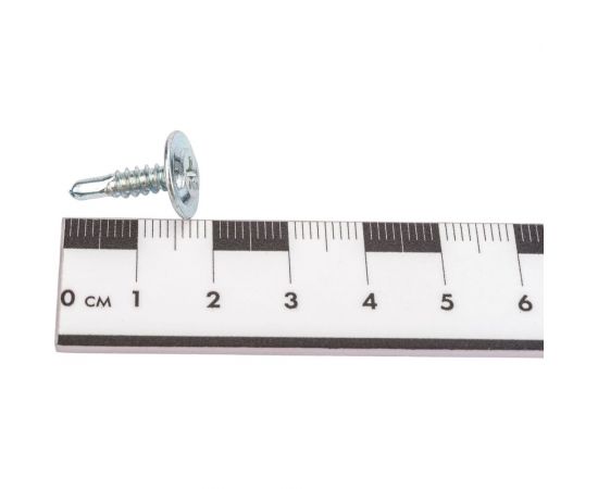 Саморез с прессшайбой HIMTEX для листов металла до 5 мм, с усил. св., PH2, 4,2х16, 1000 шт. 4216МSD – изображение 3