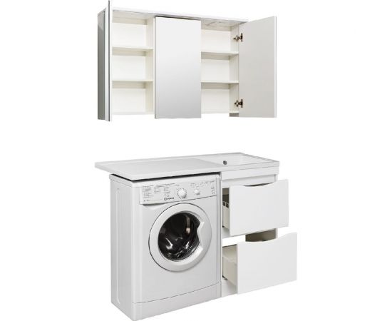 Тумба Runo ОРИОН 45 под умывальник Гамма 105 лайт белый 00-00000145 – изображение 6