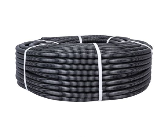 Гибкая гофрированная труба DKC ПВХ, диаметр 20 мм, лёгкая, с протяжкой, 100м, цвет черный 91920B – изображение 4