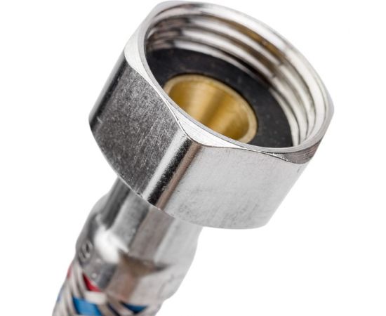 Подводка для воды СТМ сталь, 1/2"", гайка-штуцер, 40 cм CWFHM040 – изображение 8