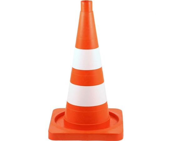 Дорожный конус Технология КС-2.4 520 мм, мягкий, 2 белые полосы, кв. основание 00-00001321 