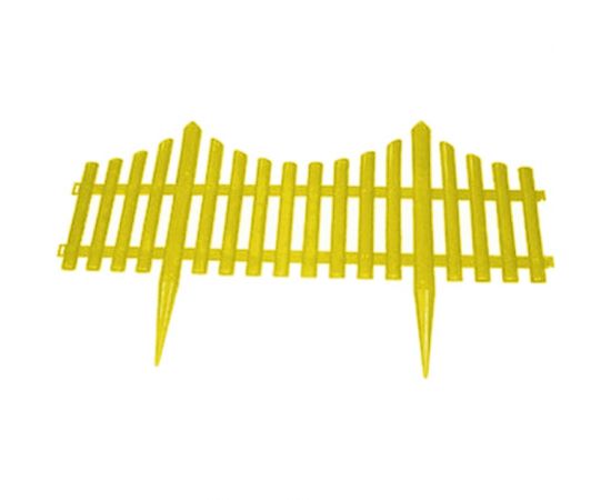 Заборчик Дачная мозаика "Модерн" декоративный желтый штакетник 10606 