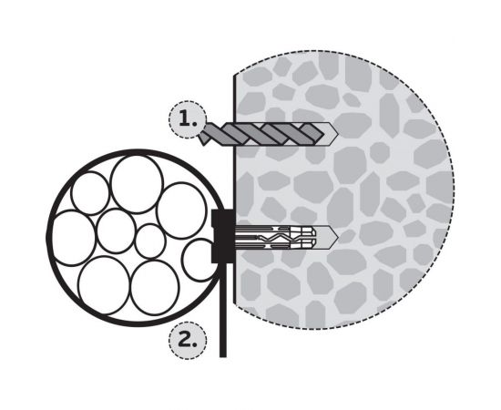 Ремешок-опора для труб и кабеля ЕВРОПАРТНЕР PRNT 16-32 белый, с шурупом и дюбелем, 200 шт. 86677 – изображение 3