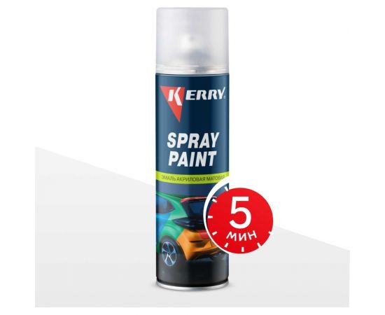 Эмаль акриловая KERRY матовая белая KR-014 – изображение 6