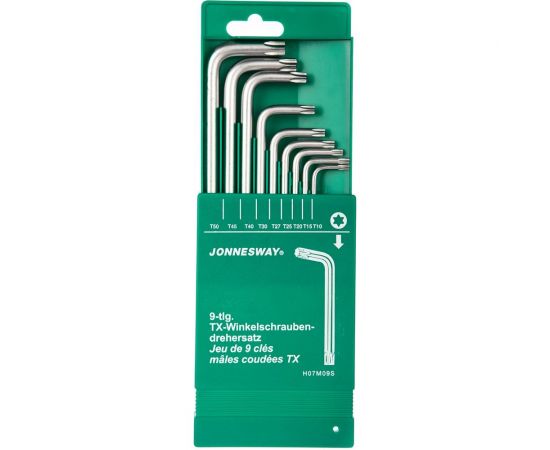 Комплект угловых ключей TORX Jonnesway H07M09S – изображение 2